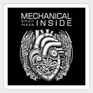 Mechanical Engineer Inside [White Text Version] Magnet